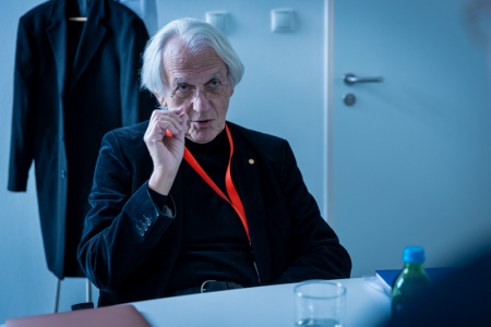 Gérard Mourou Nobel-díjas fizikus az ELI ALPS kutatóintézetben. Fotó: Kovács-Jerney Ádám.